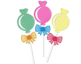 Lollipop embroidery designs - Candy embroidery design machine embroidery pattern - Dessert embroidery file - lollipop candy filled design