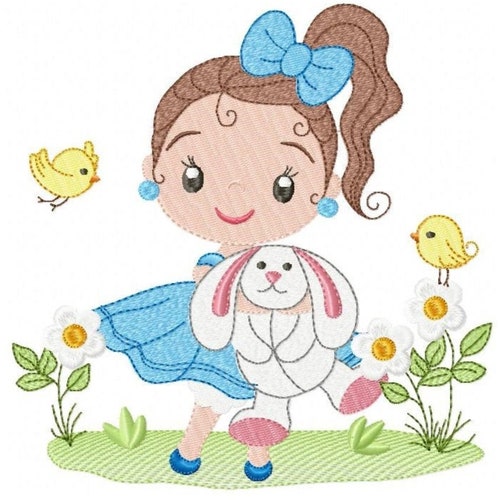 Baby Girl Embroidery Designs Children Embroidery Design Etsy