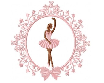 Ballerina embroidery designs - Ballet embroidery design machine embroidery pattern - instant download - baby girl embroidery file dancer