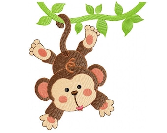 Safari embroidery designs - Monkey embroidery design machine embroidery pattern - Animal embroidery file - Animals embroidery forest animals