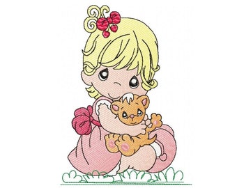 Baby girl embroidery design - Newborn embroidery designs machine embroidery pattern - kid embroidery file - children embroidery toddler