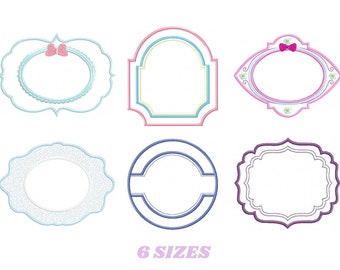Frame embroidery designs set - Frame Applique Design Shape Embroidery Machine embroidery pattern - monogram quilt instant download digital