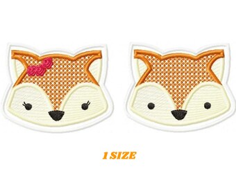 Red Fox embroidery designs - Animal  embroidery design machine embroidery pattern - woodland animals embroidery - Red fox rippled design