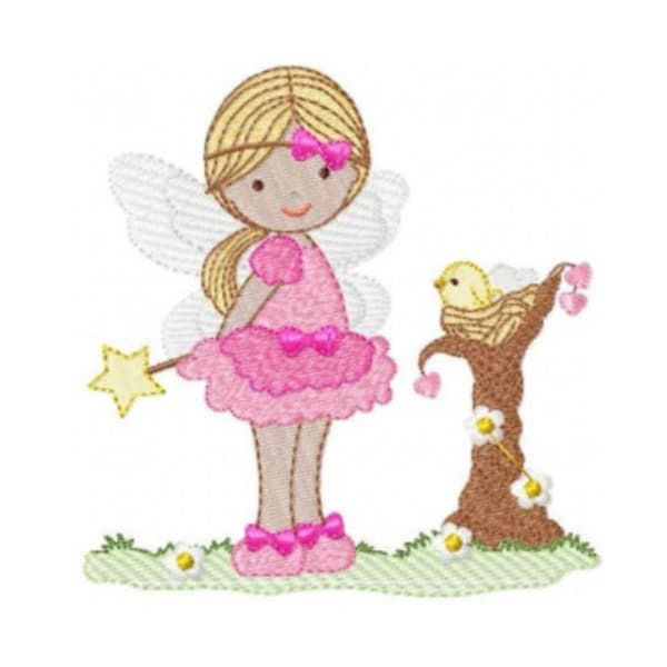 Fairy embroidery designs - Elf embroidery design machine embroidery pattern - Fairy tale magical design - Tooth Fairy baby girl download