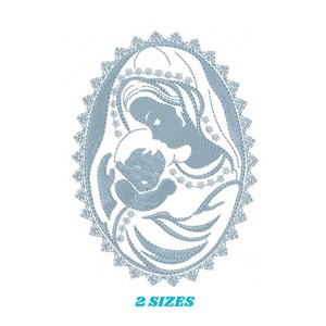 Holy Mary embroidery designs - Holy embroidery design machine embroidery pattern - Catholic embroidery file - Hail Mary religious embroidery