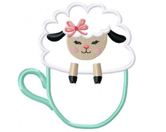 Sheep embroidery design - Lamb embroidery designs machine embroidery pattern - baby girl embroidery file - sheep applique design download