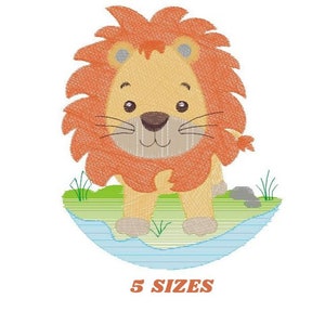 Lion embroidery designs - Safari embroidery design machine embroidery pattern - Baby boy embroidery file - Lion king embroidery download jef