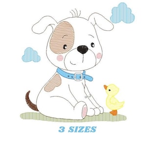 Dogs embroidery designs - Dog embroidery design machine embroidery pattern - Puppy embroidery file -  baby boy embroidery instant download