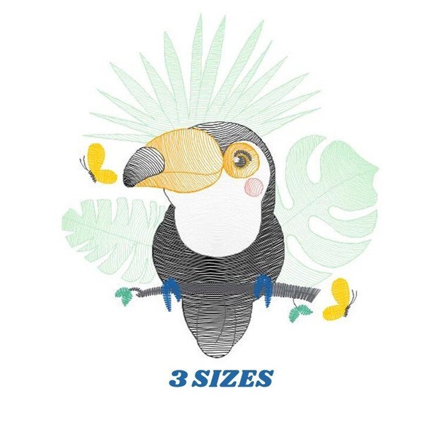 Toucan embroidery designs - Animals embroidery design machine embroidery pattern - Bird embroidery file - Safari embroidery digital download