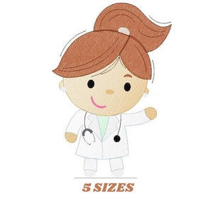 Doctor embroidery designs - Nurse embroidery design machine embroidery pattern - instant download - Hospital staff embroidery file health