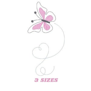 Butterfly embroidery design - Delicate embroidery designs machine embroidery pattern - Mini embroidery file - instant digital download pes