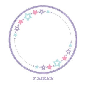 Monogram Frame embroidery designs - Stars frame embroidery design machine embroidery pattern - Delicate frame embroidery download pes jef