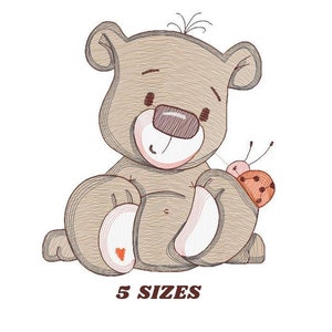 Bear embroidery designs - Baby boy embroidery design machine embroidery pattern - Cute Teddy Bear embroidery file - instant download pes jef