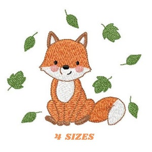 Fox embroidery designs - Red Fox embroidery design machine embroidery pattern - Woodland Animal embroidery file - Baby boy design pes jef