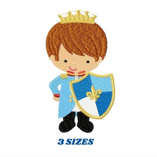 Prince embroidery designs - King embroidery design machine embroidery pattern - Baby boy embroidery file - Fairytale Knight design pes jef