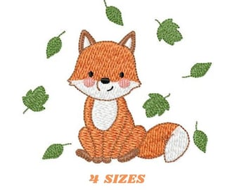 Fox embroidery designs - Red Fox embroidery design machine embroidery pattern - Woodland Animal embroidery file - Baby boy design pes jef