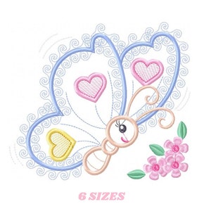 Butterfly embroidery design - Animal embroidery designs machine embroidery pattern - Baby girl embroidery file - butterfly applique design