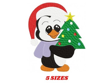 Penguin embroidery design - Animal embroidery designs machine embroidery pattern - Baby boy embroidery file - instant download Xmas Penguin