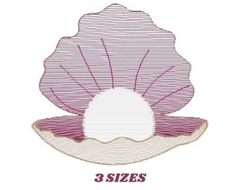 Pearl embroidery designs - Deep sea shells embroidery design machine embroidery pattern - Children embroidery file - embroidery download pes