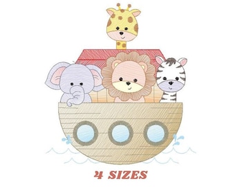 Noah's Ark embroidery designs - Ark of Noah embroidery design machine embroidery pattern - Kid embroidery file - boy embroidery download