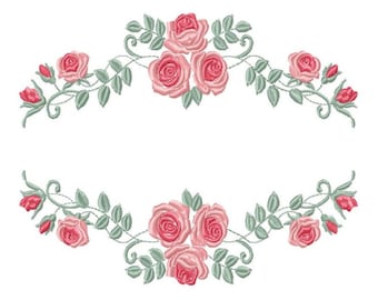 Flowers embroidery designs - Flower embroidery design machine embroidery pattern - Rose embroidery file - Flowers for towel embroidery pes