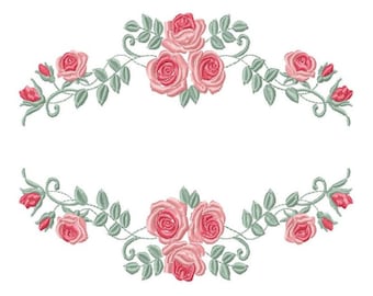 Flowers embroidery designs - Flower embroidery design machine embroidery pattern - Rose embroidery file - Flowers for towel embroidery pes