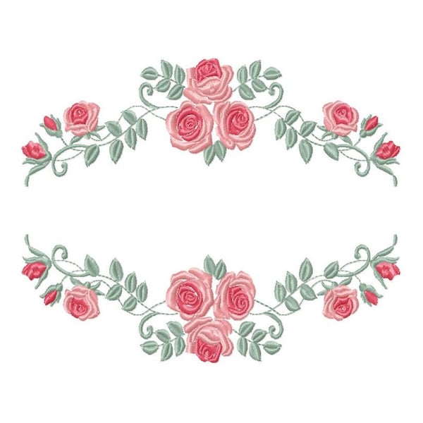 Flowers embroidery designs - Flower embroidery design machine embroidery pattern - Rose embroidery file - Flowers for towel embroidery pes
