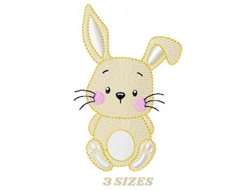 Bunny face embroidery design - Rabbit embroidery designs machine embroidery pattern - Baby girl embroidery file - Animal embroidery pes jef