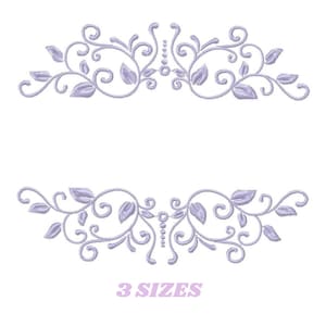 Monogram Frame embroidery designs - Flower embroidery design machine embroidery pattern - Frame embroidery file - towel embroidery tea towel