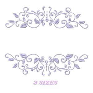 Monogram Frame embroidery designs - Flower embroidery design machine embroidery pattern - Frame embroidery file - towel embroidery tea towel