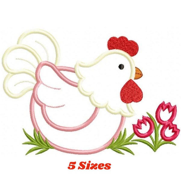 Chicken embroidery designs - Rooster embroidery design machine embroidery pattern - instant download - Kitchen towel embroidery file digital