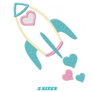 Rocket embroidery designs - Spaceshift embroidery design machine embroidery pattern Astronaut design - Space embroidery file Rocket applique