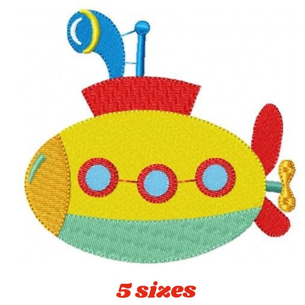 Submarine embroidery design - Boat embroidery designs machine embroidery pattern - instant download - submarine design boy embroidery file