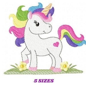 Unicorn embroidery designs - Girl embroidery design machine embroidery pattern - Unicorns embroidery file - baby girl embroidery newborn pes