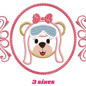 Pilot Bear embroidery designs - Girl Pilot embroidery design machine embroidery pattern - Teddy bear applique design - baby girl embroidery