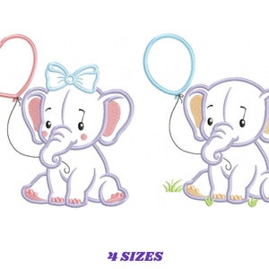 Elephant embroidery designs - Nursery embroidery design machine embroidery pattern - Animal embroidery file - Elephant applique design