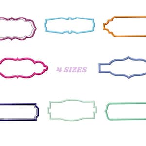 Frame embroidery designs set - Frame Applique Design machine embroidery design - monogram frame applique design - towel embroidery file