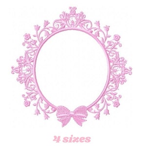 Frame embroidery designs - Flower Wreath embroidery design machine embroidery pattern - Lace embroidery file - baby girl embroidery frame