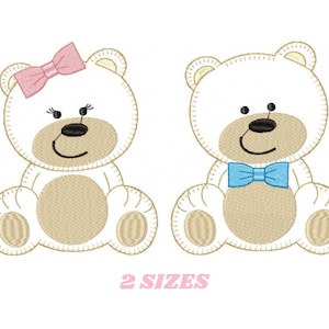 Bear embroidery designs - Teddy embroidery design machine embroidery pattern - boy embroidery file - baby girl embroidery Cute bear applique