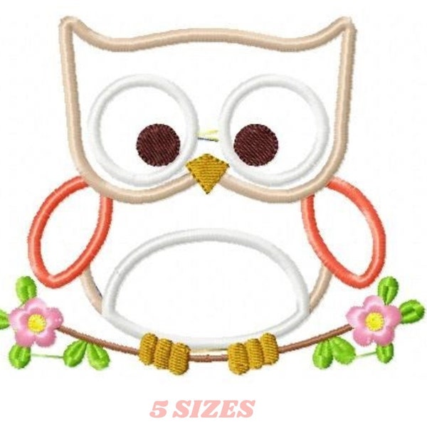 Owl Applique Design Etsy