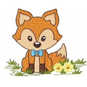 Red Fox embroidery designs - Woodland animals embroidery design machine embroidery pattern - baby boy embroidery file - instant download
