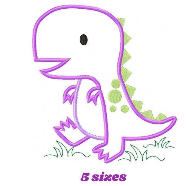 Dinosaur embroidery designs - Dino embroidery design machine embroidery pattern - baby boy embroidery file - Dinosaur Applique T Rex kid