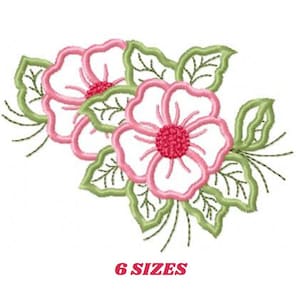 Flowers embroidery designs - Flower embroidery design machine embroidery pattern - floral applique flower applique - flower embroidery file