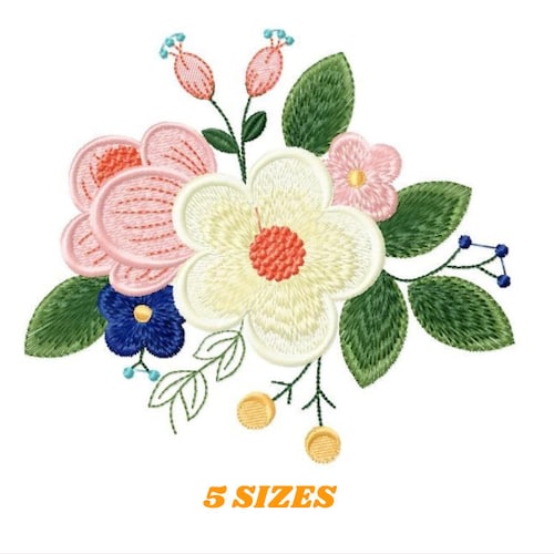 Embroidery Designs Flowers Embroidery Design Etsy