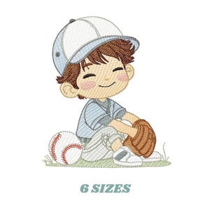 Baseball Player Embroidery Design – Baby Boy Uniform (Digital Download PES)