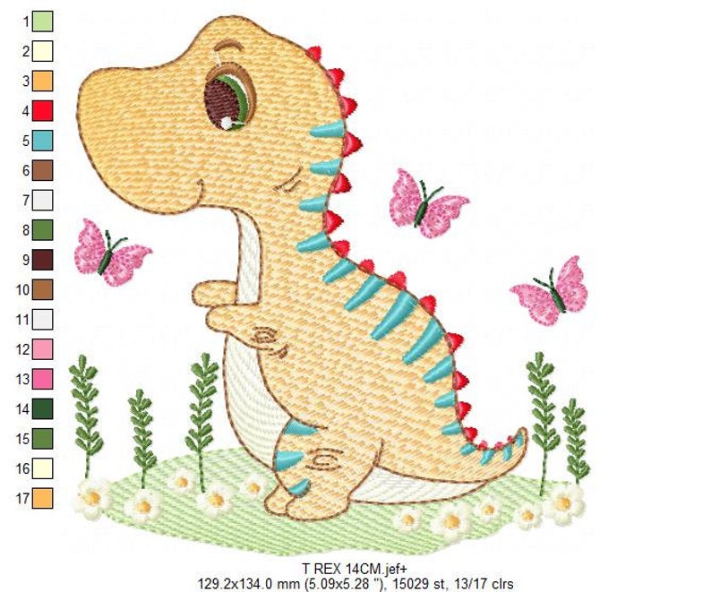 Dinosaur embroidery designs dino embroidery design machine  etsy