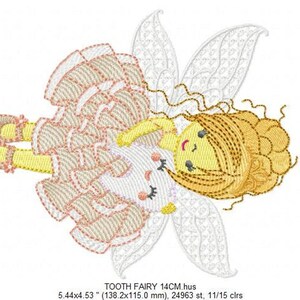 Tooth Fairy Embroidery Designs – Baby Girl Machine Embroidery (Instant Download)