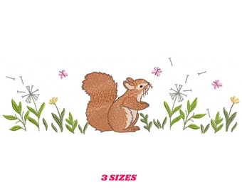 Squirrel embroidery design - Animal embroidery designs machine embroidery pattern - Woodland animals embroidery file - instant download