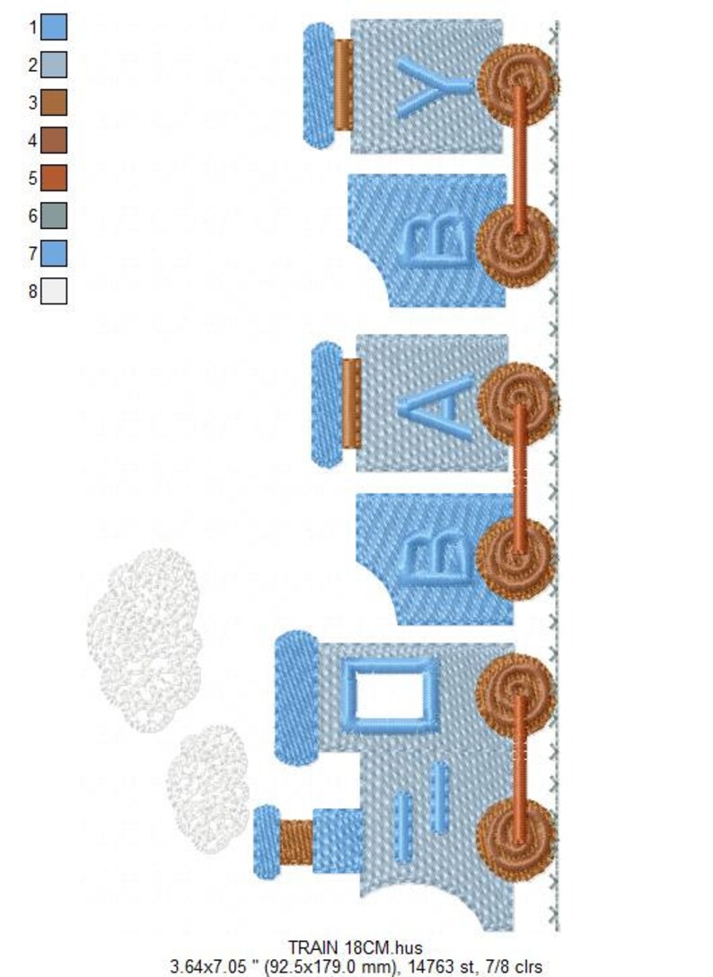 Train Embroidery Designs Vehicle Embroidery Design Machine Etsy