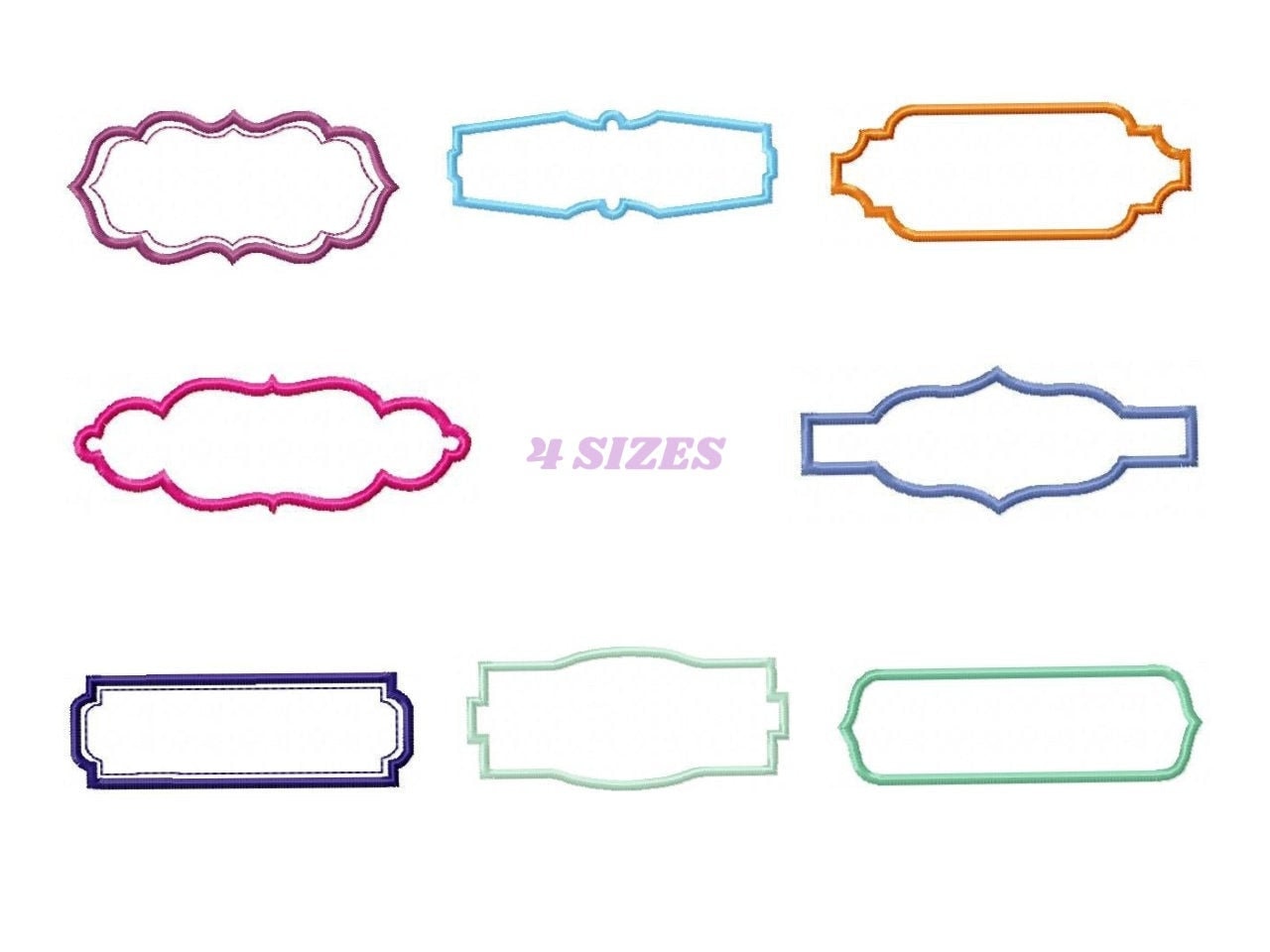 Embroidery Frame machine embroidery pattern Shape applique pattern